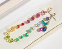 - Solid Gold 14K Rainbow Precious Gemstone Wire Wrapped Bracelet