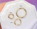 - Solid Gold 14K Round Connector, Charm Holder, Push Lock