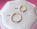 - Solid Gold 14K Round Connector, Charm Holder, Push Lock