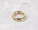 - Solid Gold 14K Round Connector, Charm Holder, Push Lock