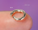 - Solid Gold 14K Round Connector, Charm Holder, Push Lock