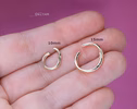 - Solid Gold 14K Round Connector, Charm Holder, Push Lock