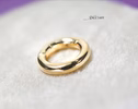 - Solid Gold 14K Round Connector, Charm Holder, Push Lock
