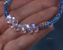 - Solid Gold 14K Santa Maria Aquamarine and Rainbow Moonstone Bracelet, Moonstone and Aquamarine Beaded Bracelet