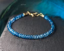 - Santa Maria Aquamarine Bracelet, Aquamarine Beaded Bracelet in Gold Filled