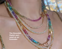 - Solid Gold 14K Silk Knotted Pastel and Rainbow Bracelet, Half Pastel Half Rainbow Bracelet