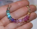 - Solid Gold 14K Silk Knotted Pastel Gemstone Extender for Bracelets and Necklaces