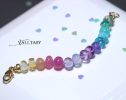 - Solid Gold 14K Silk Knotted Pastel Gemstone Extender for Bracelets and Necklaces