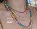 - Solid Gold 14K Silk Knotted Pastel Gemstone Extender for Bracelets and Necklaces