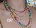 - Solid Gold 14K Silk Knotted Pastel Gemstone Extender for Bracelets and Necklaces