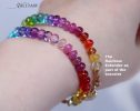 - Solid Gold 14K Silk Knotted Rainbow Gemstone Extender for Bracelets and Necklaces