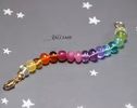 - Solid Gold 14K Silk Knotted Rainbow Gemstone Extender for Bracelets and Necklaces