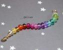 - Solid Gold 14K Silk Knotted Rainbow Gemstone Extender for Bracelets and Necklaces