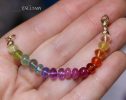 - Solid Gold 14K Silk Knotted Rainbow Gemstone Extender for Bracelets and Necklaces