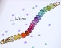 - Solid Gold 14K Silk Knotted Rainbow Gemstone Extender for Bracelets and Necklaces