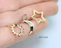 - Solid Gold 14K Sun Charm