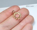 - Solid Gold 14K Sun Charm