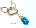 - Solid Gold 14K Swiss Blue Topaz Charm, Genuine Topaz Charm