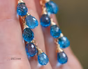 - Swiss Blue Topaz Earrings, Blue Gemstone Drop Earrings