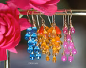 - Solid Gold 14K Swiss Blue Topaz Earrings, Blue Gemstone Drop Earrings