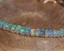 - Solid Gold 14K Welo Opal Bracelet, Ethiopian Opal Bracelet