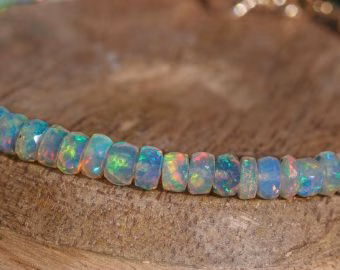 - Solid Gold 14K Welo Opal Bracelet, Ethiopian Opal Bracelet