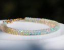 - Solid Gold 14K Welo Opal Bracelet, Ethiopian Opal Bracelet
