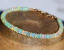 - Solid Gold 14K Welo Opal Bracelet, Ethiopian Opal Bracelet
