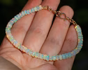 - Solid Gold 14K Welo Opal Bracelet, Ethiopian Opal Bracelet