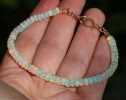 - Solid Gold 14K Welo Opal Bracelet, Ethiopian Opal Bracelet