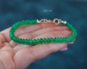- Solid Gold 14K Zambian Emerald Bracelet, Beaded Emerald Bracelet