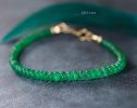 - Solid Gold 14K Zambian Emerald Bracelet, Beaded Emerald Bracelet