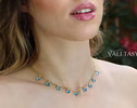 - Swiss Blue Topaz Precious Gemstone Necklace