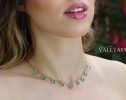 - Swiss Blue Topaz Precious Gemstone Necklace