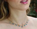 - Swiss Blue Topaz Precious Gemstone Necklace