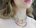 - Swiss Blue Topaz Precious Gemstone Necklace