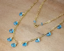 - Swiss Blue Topaz Precious Gemstone Necklace