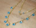 - Swiss Blue Topaz Precious Gemstone Necklace