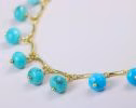 - Turquoise and Amazonite Aqua Blue Gemstone Bohemian Bracelet