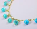 - Turquoise and Amazonite Aqua Blue Gemstone Bohemian Bracelet