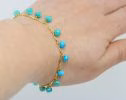 - Turquoise and Amazonite Aqua Blue Gemstone Bohemian Bracelet