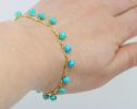 - Turquoise and Amazonite Aqua Blue Gemstone Bohemian Bracelet