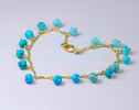 - Turquoise and Amazonite Aqua Blue Gemstone Bohemian Bracelet