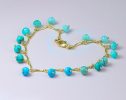 - Turquoise and Amazonite Aqua Blue Gemstone Bohemian Bracelet