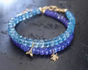 - Solid Gold 14K Tanzanite Bracelet with a Diamond Turtle Charm