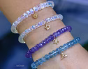 - Solid Gold 14K Tanzanite Bracelet with a Diamond Turtle Charm