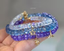 - Solid Gold 14K Tanzanite Bracelet with a Diamond Turtle Charm