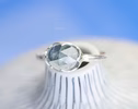 - Moss Aquamarine Ring Handcrafted in Sterling Silver, One of a Kind