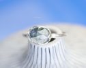 - Moss Aquamarine Ring Handcrafted in Sterling Silver, One of a Kind
