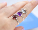 - Moss Aquamarine Ring Handcrafted in Sterling Silver, One of a Kind